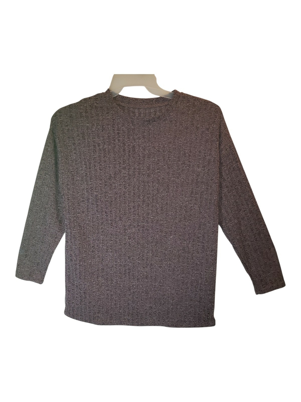 Womens lg purple classic crewneck Knit sweater pullover top. 7052